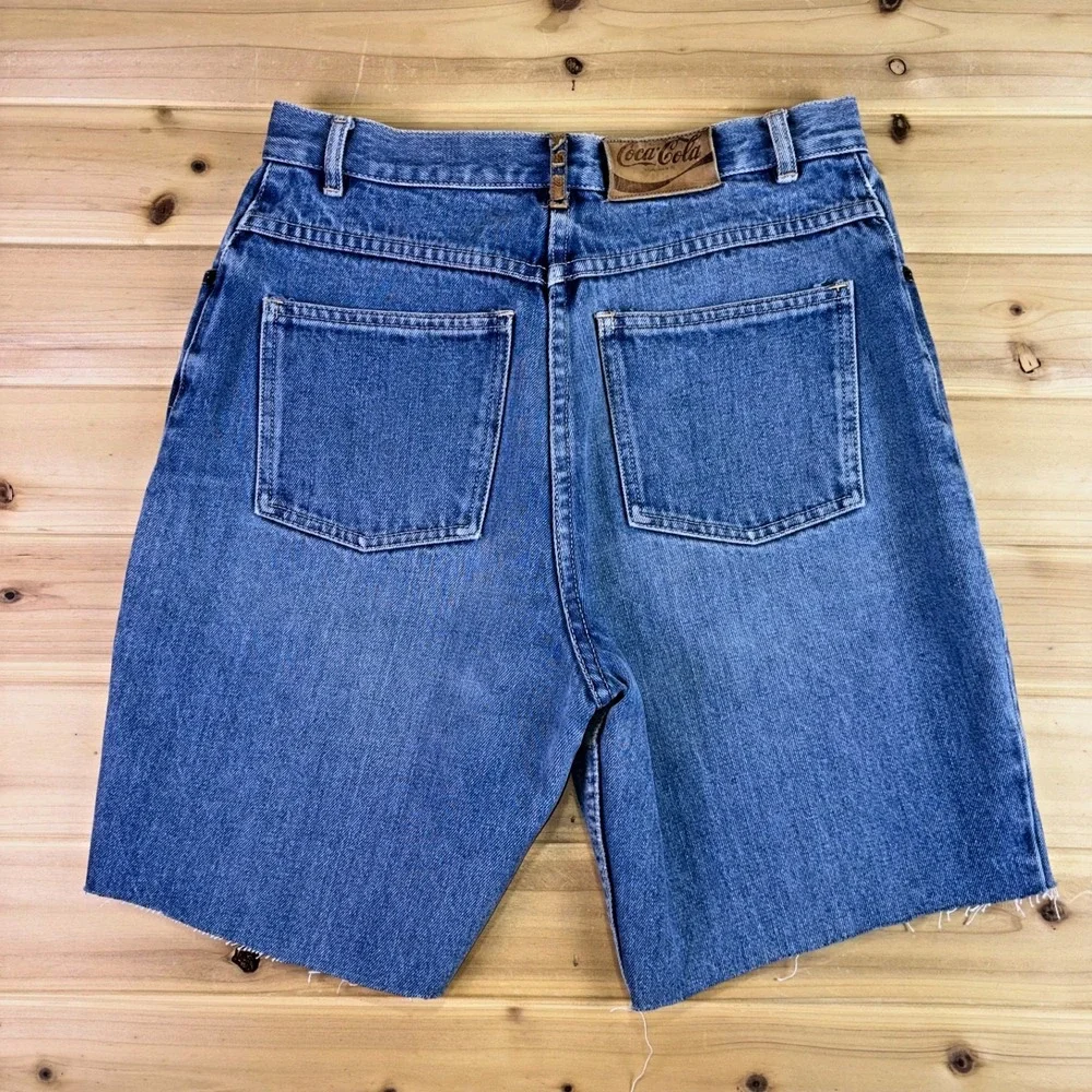 Vintage Coca-Cola Jean Shorts Womens 28 Cut Off Ultra High Rise Denim Jorts